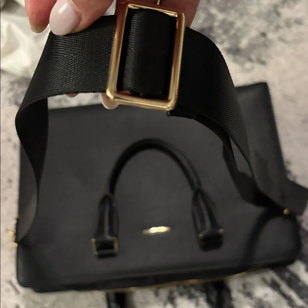 Bostanten Black Leather Briefcase for Men